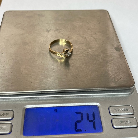 Genuine diamond ring solid 14k gold size 6 - Picture 6 of 6